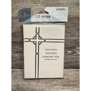 Set of 10 Religious SYMPATHY‎ Cards + Envelopes by Dayspring Silver Foil Blank